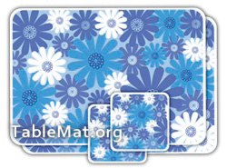 Blue Flowers table Mats