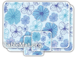 Blue Flowers table Mats