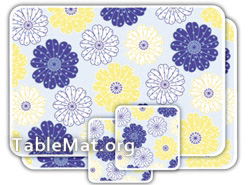 Blue Flowers table Mats