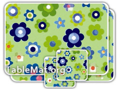 Blue Flowers table Mats