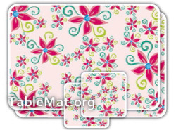 Blue Flowers table Mats