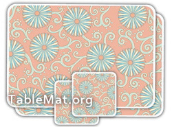 Blue Flowers table Mats