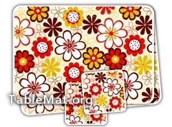 Brown Flowers Table Mats