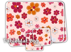 Brown Flowers Table Mats