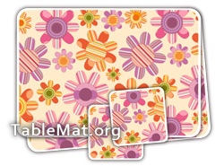 Brown Flowers Table Mats