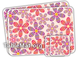 Multi Colored Flowers Table Mat