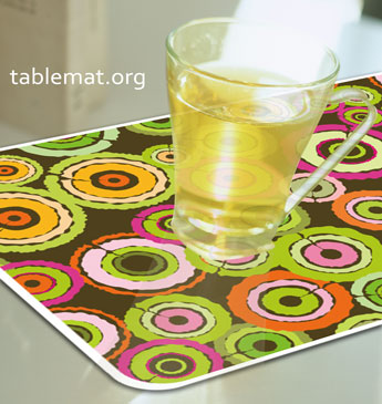 Multi Colored stripesTable Mat