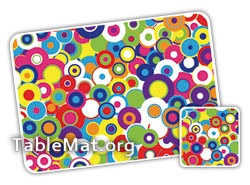 Multi Colored stripes table Mats
