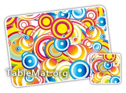 Multi Colored stripes table Mats
