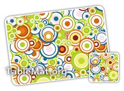 Multi Colored stripes table Mats