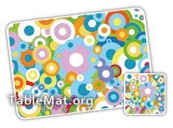 Multi Colored stripes table Mats