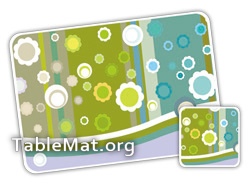 Multi Colored stripes table Mats