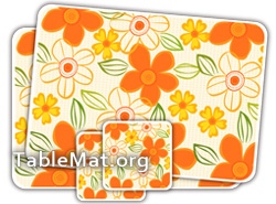 Blue Flowers table Mats