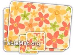 Blue Flowers table Mats