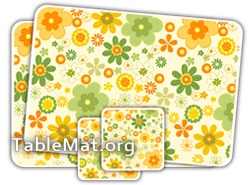 Blue Flowers table Mats