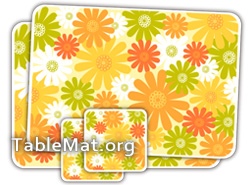 Blue Flowers table Mats