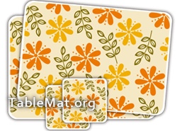 Blue Flowers table Mats