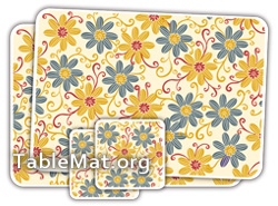 Blue Flowers table Mats